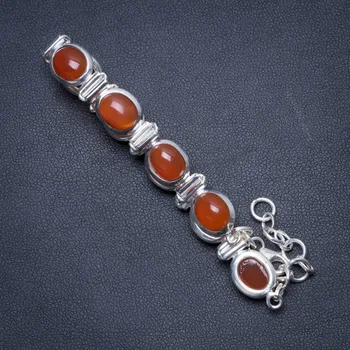 Natural Carnelian Handmade Vintage 925 Sterling Silver Bracelet 6 3/4-7 3/4" S2045
Natural Carnelian Handmade Vintage 925 Sterling Silver Bracelet 6 3/4-7 3/4" S2045