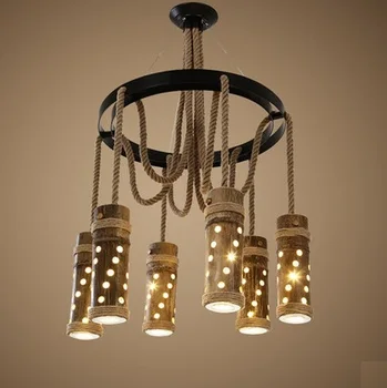 Loft Style Creative Rope Bamboo Tube Droplight Vintage LED Pendant Light Fixtures For Dining Room Hanging Lamp Home Lighting
Loft Style Creative Rope Bamboo Tube Droplight Vintage LED Pendant Light Fixtures For Dining Room Hanging Lamp Home Lighting