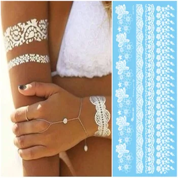 1pcs White Tattoo Lace Flower Waterproof Temporary Tattoos Fake Tattoo Flash Sticker Henna for Women Sexy Wedding Product
1pcs White Tattoo Lace Flower Waterproof Temporary Tattoos Fake Tattoo Flash Sticker Henna for Women Sexy Wedding Product