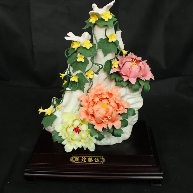Dehua peony flower flower art ceramic decorative ornaments business gifts, collectibles Home Furnishing move
Dehua peony flower flower art ceramic decorative ornaments business gifts, collectibles Home Furnishing move