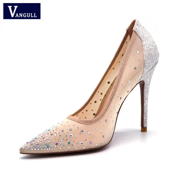 Vangull New silver bling fashion design women's high heel pumps summer see through Party Wedding stiletto shoes 11cm thin heels
Vangull New silver bling fashion design women's high heel pumps summer see through Party Wedding stiletto shoes 11cm thin heels