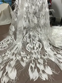 high quality feather embroidery tulle mesh lace fabric ZH-53110 unique for wedding dress
high quality feather embroidery tulle mesh lace fabric ZH-53110 unique for wedding dress