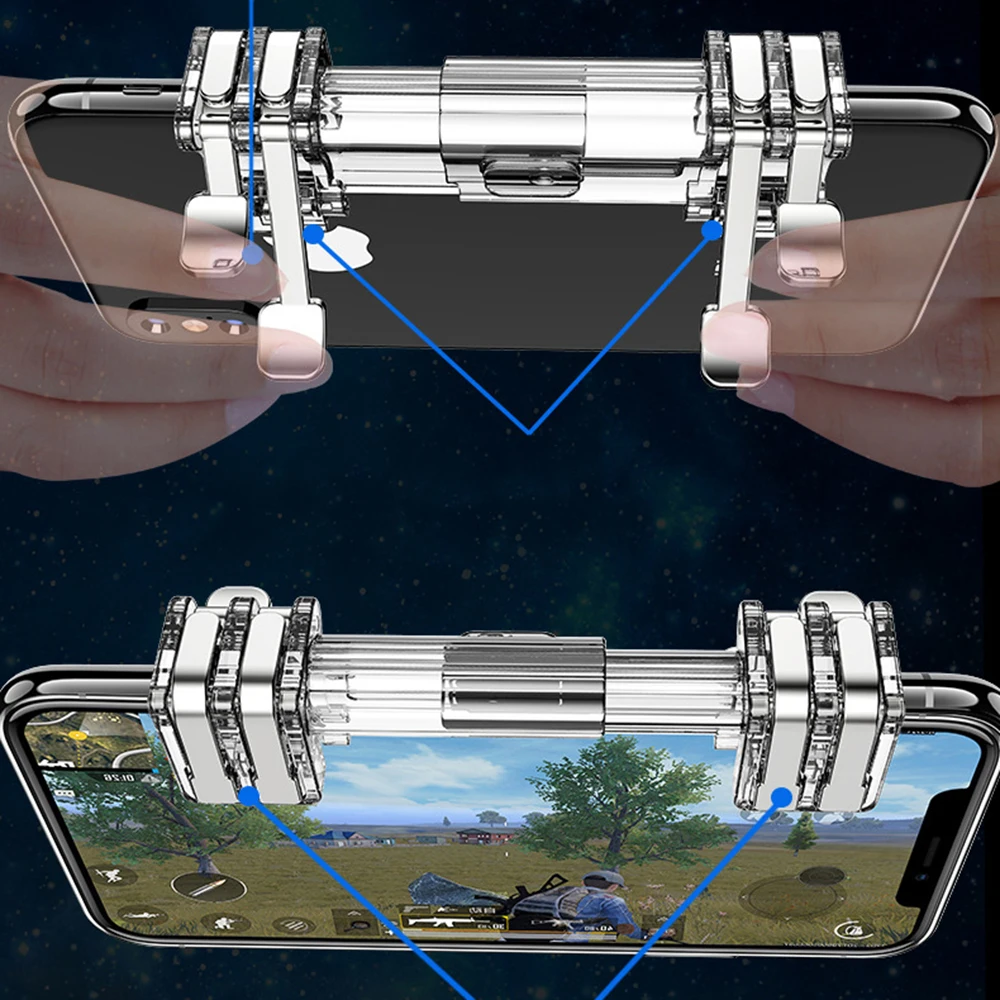 Playing PUBG Metal Mobile Game Gamepad Joystick Trigger L1R1 Fire Trigger Shooter Controller for Cell Phone PUBG Gaming
Playing PUBG Metal Mobile Game Gamepad Joystick Trigger L1R1 Fire Trigger Shooter Controller for Cell Phone PUBG Gaming