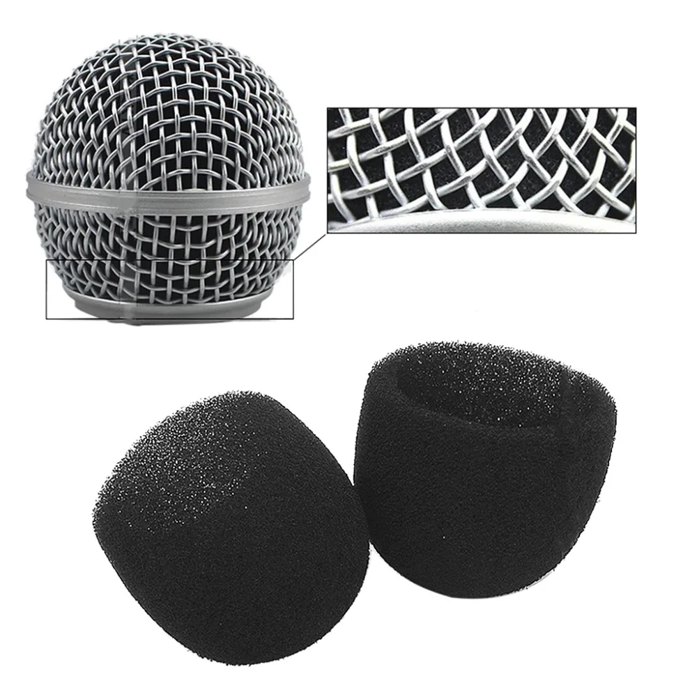 Black Round Ball Shape Microphone Cap Windscreen Grill Inner Foams Sponge for SM58 SLX24 PGX24 PG58 BETA58A Mic Cover
Black Round Ball Shape Microphone Cap Windscreen Grill Inner Foams Sponge for SM58 SLX24 PGX24 PG58 BETA58A Mic Cover