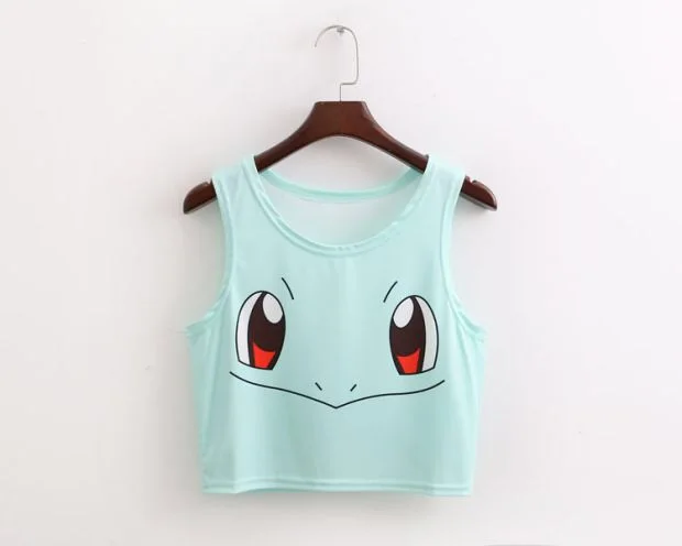 Pokemon Tops crops Picacho Squirtle bulbasaur jigglypuff spongebob cartoon tank tops
Pokemon Tops crops Picacho Squirtle bulbasaur jigglypuff spongebob cartoon tank tops