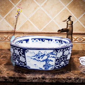 China Artistic Porcelain Handmade Porcelain Lavabo Bathroom Vessel Sinks ceramic wash basin bathroom sink blue and white
China Artistic Porcelain Handmade Porcelain Lavabo Bathroom Vessel Sinks ceramic wash basin bathroom sink blue and white
