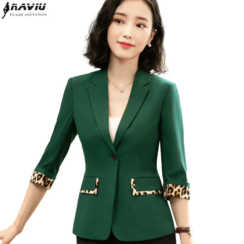 Fashion women Leopard patchwork 2019 Spring summer New casual half sleeve slim jacket office ladies work coat tops
Fashion women Leopard patchwork 2019 Spring summer New casual half sleeve slim jacket office ladies work coat tops