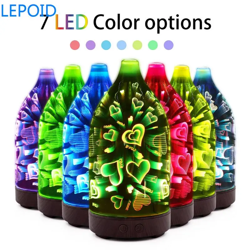 Lepoid LED Purifier Aromatherapy Ultrasonic Air Diffuser Oil Color Humidifier Aroma USB 3D Mist Maker 100ml
Lepoid LED Purifier Aromatherapy Ultrasonic Air Diffuser Oil Color Humidifier Aroma USB 3D Mist Maker 100ml