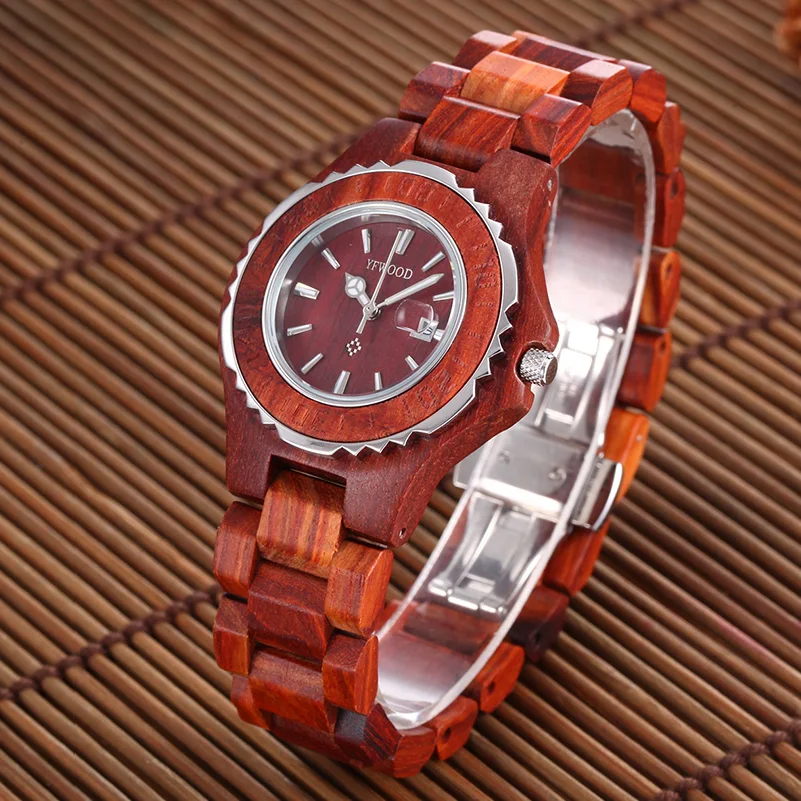Natural Wood Watch Women Quartz Watches Ladies Top Brand Luxury Female Wrist Watch Girl Clock Relogio Feminino
