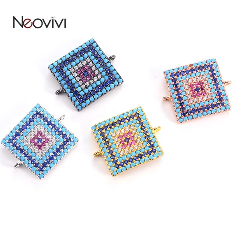 Neovivi Square Charms Pave Colorful Zircon Copper Eye Charm Classic Connector Accessories For Jewelry Making DIY Craft Connect
Neovivi Square Charms Pave Colorful Zircon Copper Eye Charm Classic Connector Accessories For Jewelry Making DIY Craft Connect