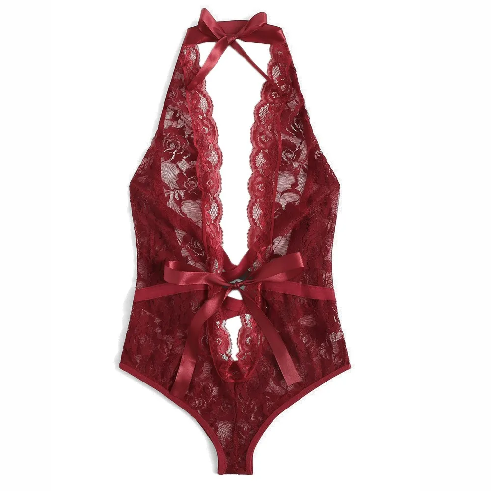 Bodysuit Fashion Women Sexy Lingerie Girl Low Latex Back Cross Floral Lace Sleepwear Fishnet Babydoll Catsuit 19Fer21 P40
Bodysuit Fashion Women Sexy Lingerie Girl Low Latex Back Cross Floral Lace Sleepwear Fishnet Babydoll Catsuit 19Fer21 P40