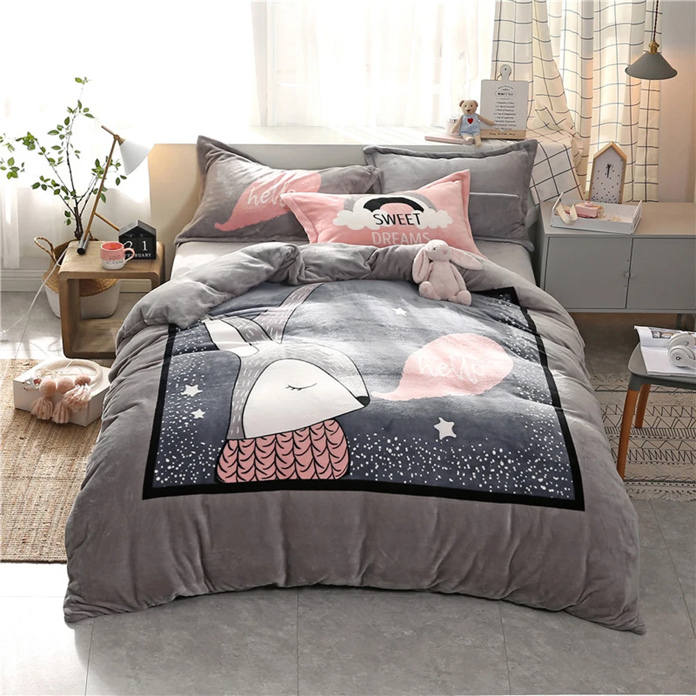 2018 Cute Animals Grey Plaid Winter Bedding Sets 4Pc Flannel Fleece Duvet Cover Set Queen Size Bed Cover Bedsheet Pillowcases
2018 Cute Animals Grey Plaid Winter Bedding Sets 4Pc Flannel Fleece Duvet Cover Set Queen Size Bed Cover Bedsheet Pillowcases
