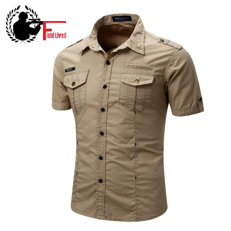 New Men's ShirtMen Cargo Shirt Fashion Casual Shirt Summer Style 100% Cotton Solid Male Casual Shirt Plus Size
New Men's ShirtMen Cargo Shirt Fashion Casual Shirt Summer Style 100% Cotton Solid Male Casual Shirt Plus Size