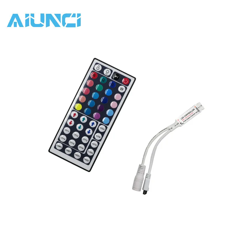 LED RGB Controller DC12V Mini 44 Key IR Remote Controller For 3528 5050 RGB LED Strip Tape.
LED RGB Controller DC12V Mini 44 Key IR Remote Controller For 3528 5050 RGB LED Strip Tape.