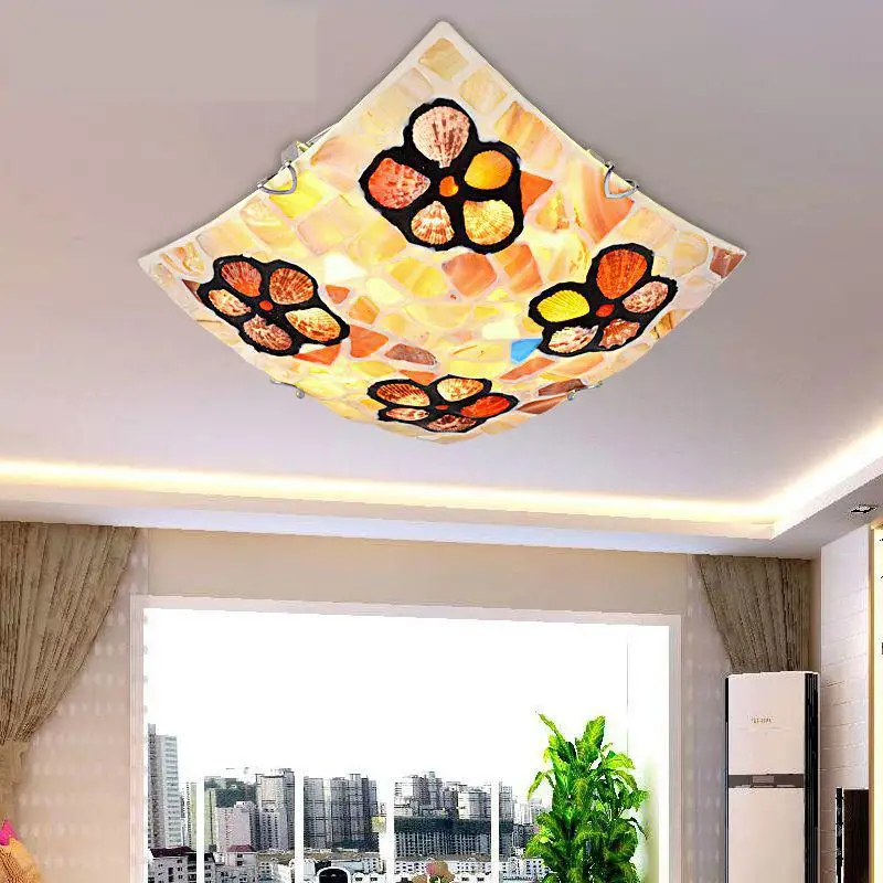 Modern Mediterranean Sea Pastoral Shell Square Flower Ceiling Lamp for Foyer Bed Room Balcony Lighting Fixture AC90-260v
Modern Mediterranean Sea Pastoral Shell Square Flower Ceiling Lamp for Foyer Bed Room Balcony Lighting Fixture AC90-260v