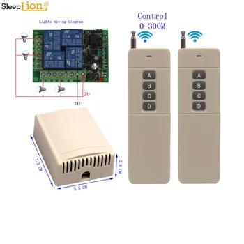 Sleeplion 300M 24V Wireless Control 4 Channel RF Remote control Switch Module Motor light garage 24V 4CH Universal Switch
Sleeplion 300M 24V Wireless Control 4 Channel RF Remote control Switch Module Motor light garage 24V 4CH Universal Switch
