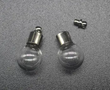50pcs 13*26mm wholesale screw cap Ball glass vial globe perfume pendant wishing bottle diy necklace jewelry oil name on rice art
50pcs 13*26mm wholesale screw cap Ball glass vial globe perfume pendant wishing bottle diy necklace jewelry oil name on rice art