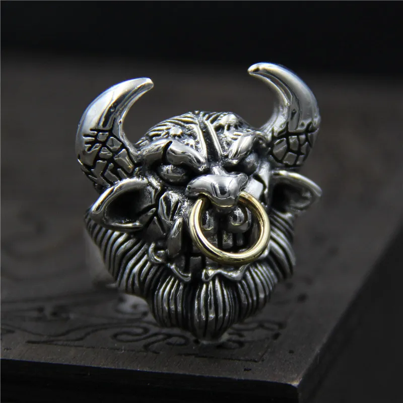 C&R 925 Sterling Silver Rings Retro gold ring cross nose men's style cattle devil personality Thai silver Fine Jewelry Size 8-11
C&R 925 Sterling Silver Rings Retro gold ring cross nose men's style cattle devil personality Thai silver Fine Jewelry Size 8-11