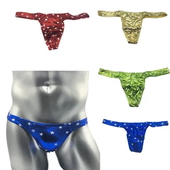 Men's Underwear New Sexy Patent Leather Nylon Low Waist Star Printing Comfortable Breathable Fashion Casual Daily Thong #Z
Men's Underwear New Sexy Patent Leather Nylon Low Waist Star Printing Comfortable Breathable Fashion Casual Daily Thong #Z