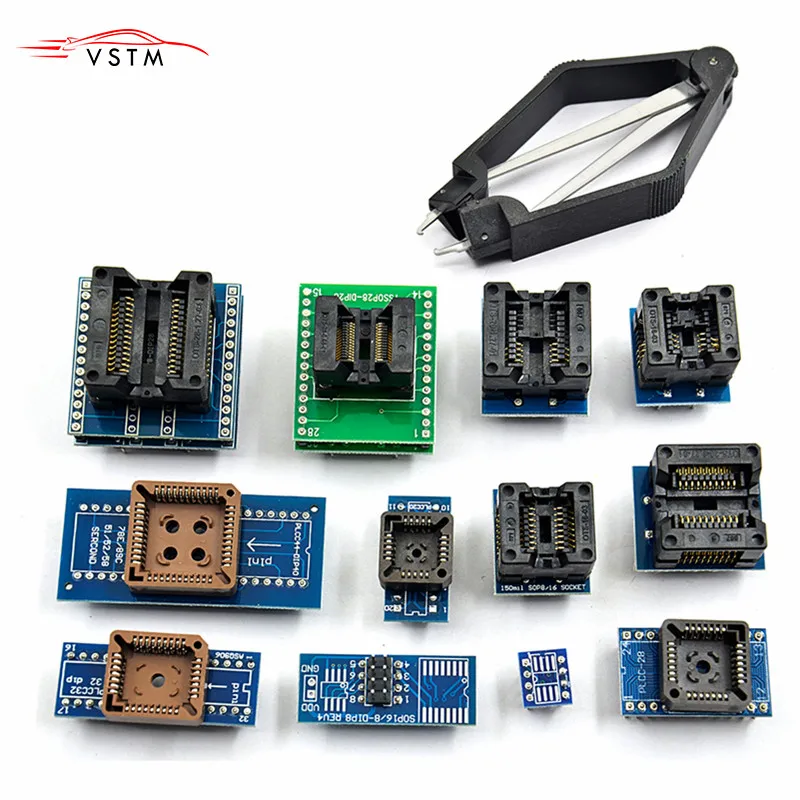 13PCS Whole Set Universal Adapter Socket IC Extractor for Programmer TL866ii Plus TL866A TL866CS EZP2010 G540
13PCS Whole Set Universal Adapter Socket IC Extractor for Programmer TL866ii Plus TL866A TL866CS EZP2010 G540