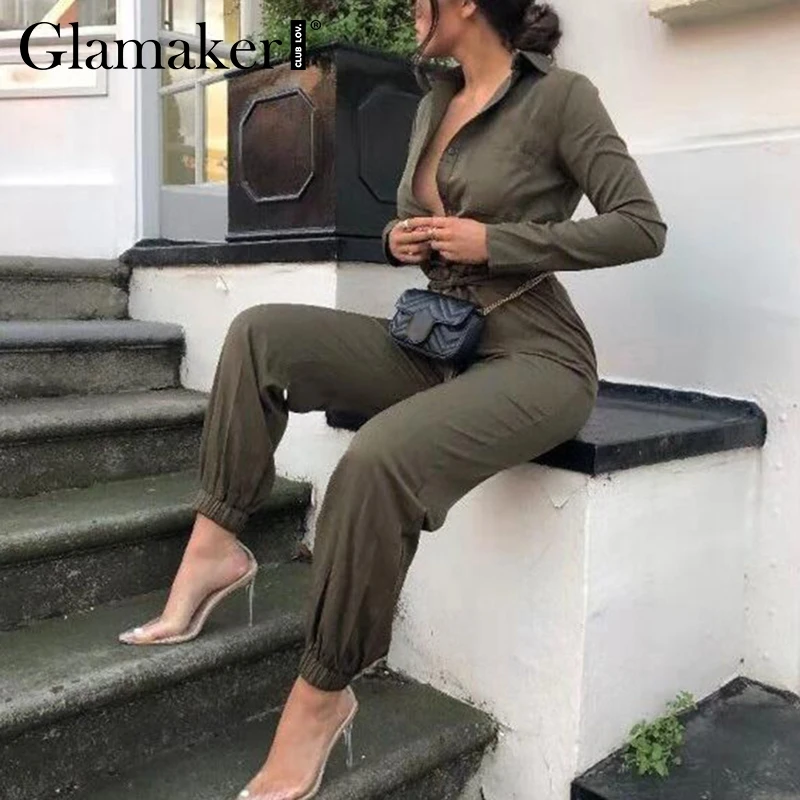 Glamaker Sexy long sleeve yellow jumpsuit Women summer belt bodycon jumpsuit rompers Female elegant party overalls jump suit
Glamaker Sexy long sleeve yellow jumpsuit Women summer belt bodycon jumpsuit rompers Female elegant party overalls jump suit