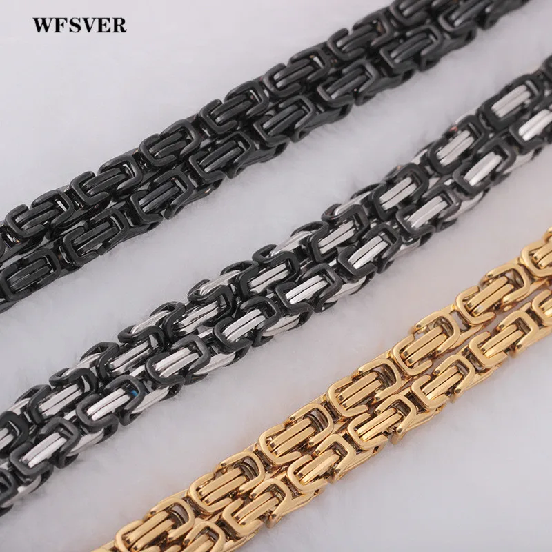 WFSVER New Design 67cm 5mm Big Wide Gold Black Stainless Steel Jewelry Box Link Chain For Women Men Diy Hiphop Necklace Making
WFSVER New Design 67cm 5mm Big Wide Gold Black Stainless Steel Jewelry Box Link Chain For Women Men Diy Hiphop Necklace Making