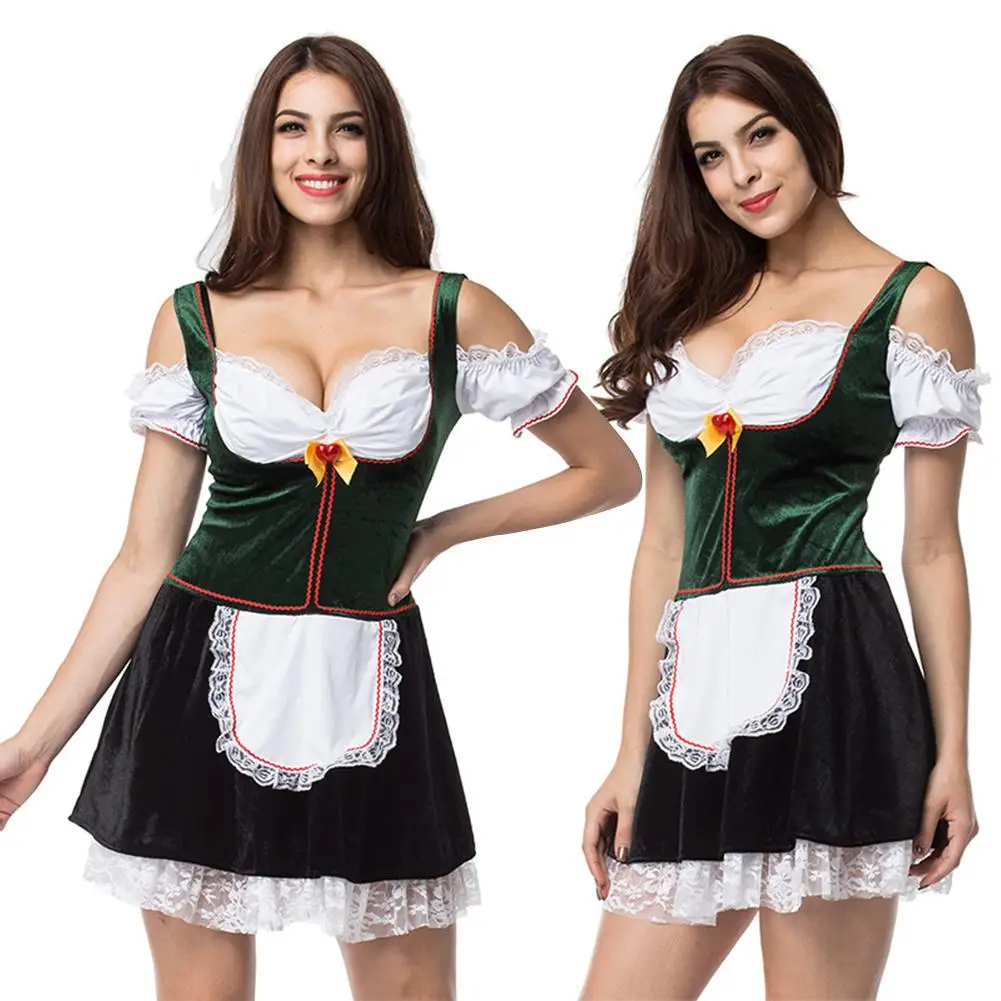 Women Cosplay Costume Dirndl Dress Lady Game Uniform for Hallowmas Beer Festival Halloween |