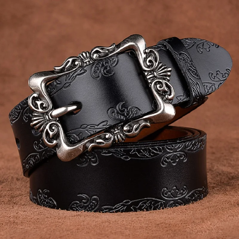 2019 Genuine Leather Women Belt for Women Strap Female Pin Buckle Fashion Vintage Metal Embossing Belts 6368JK
2019 Genuine Leather Women Belt for Women Strap Female Pin Buckle Fashion Vintage Metal Embossing Belts 6368JK