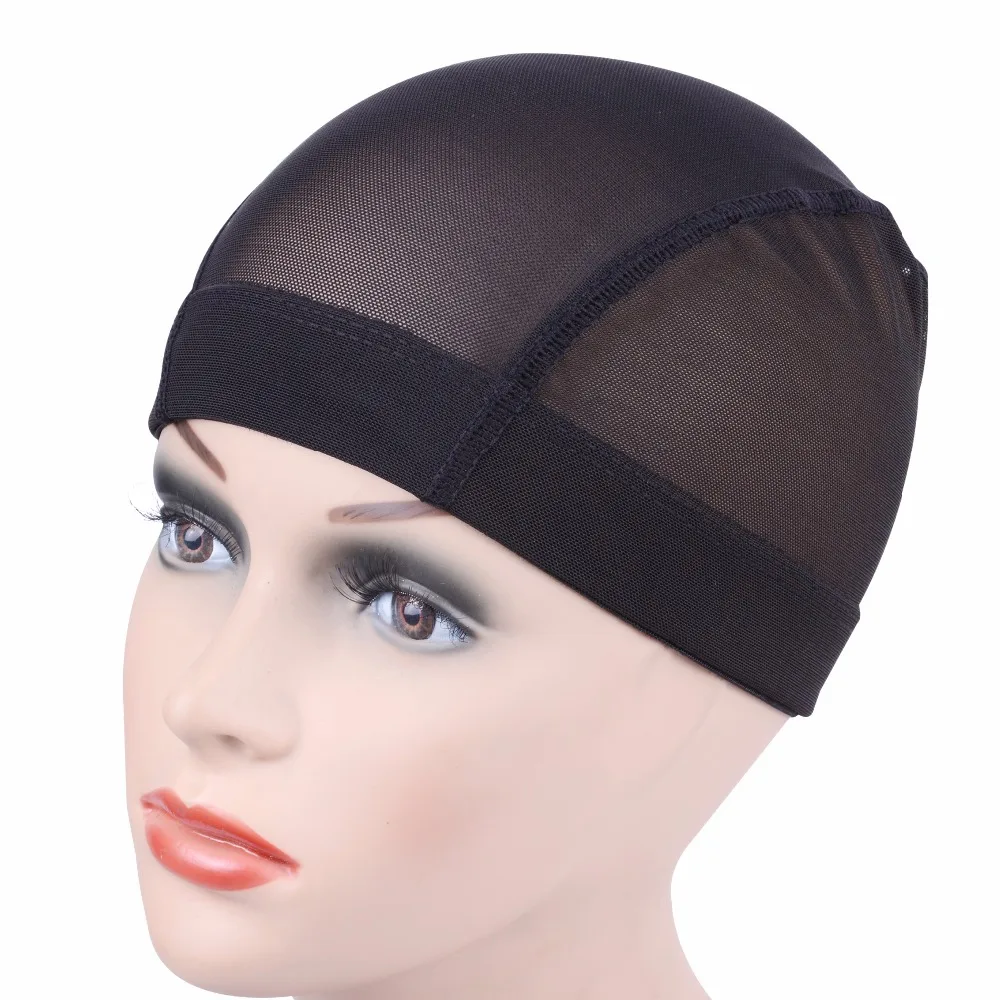 

1 Pc Black ,Beige Dome Cornrow Wig Caps Easier Sew In Hair Stretchable Weaving Cap Elastic Nylon Breathable Mesh Net hairnet