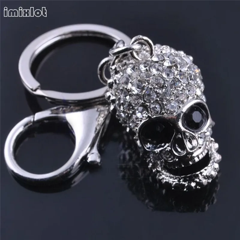 imixlot Fashion Full Rhinestone Crystal Skull Keychain Silver Plated Metal 3D Skull Head Key Ring Handbag Gifts Llaveros
imixlot Fashion Full Rhinestone Crystal Skull Keychain Silver Plated Metal 3D Skull Head Key Ring Handbag Gifts Llaveros