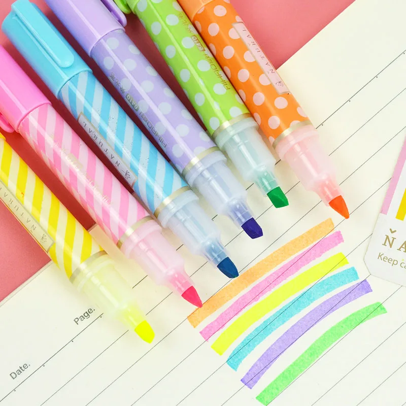 6 pcs/lot Cute Mini Highlighter Pen 6 Colors Set Kawaii Permanent Markers Japanese Stationery For Kids Graffiti School Students
6 pcs/lot Cute Mini Highlighter Pen 6 Colors Set Kawaii Permanent Markers Japanese Stationery For Kids Graffiti School Students