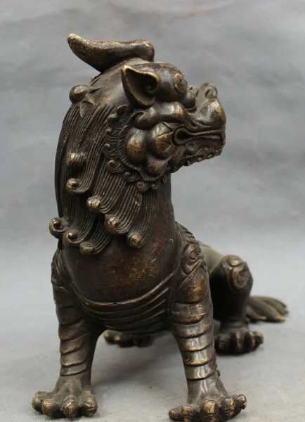 S0282 9" Old Chinese Bronze FengShui Wealth Lion PiXiu Unicorn Statue Beast Sculpture
S0282 9" Old Chinese Bronze FengShui Wealth Lion PiXiu Unicorn Statue Beast Sculpture