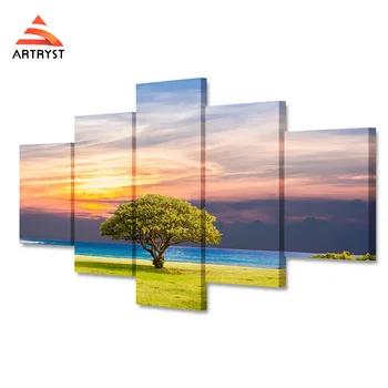 Artryst 5 pieces modular modern home decor sunset tree seascape poster HD print on canvas wall art picture for living room
Artryst 5 pieces modular modern home decor sunset tree seascape poster HD print on canvas wall art picture for living room