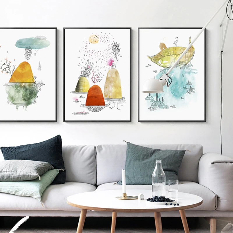 Nordic Style Canvas Painting Cartoon Landscape Posters And Prints Wall Pictures For Living Room Modern Home Decor Wall Art ZY128
Nordic Style Canvas Painting Cartoon Landscape Posters And Prints Wall Pictures For Living Room Modern Home Decor Wall Art ZY128