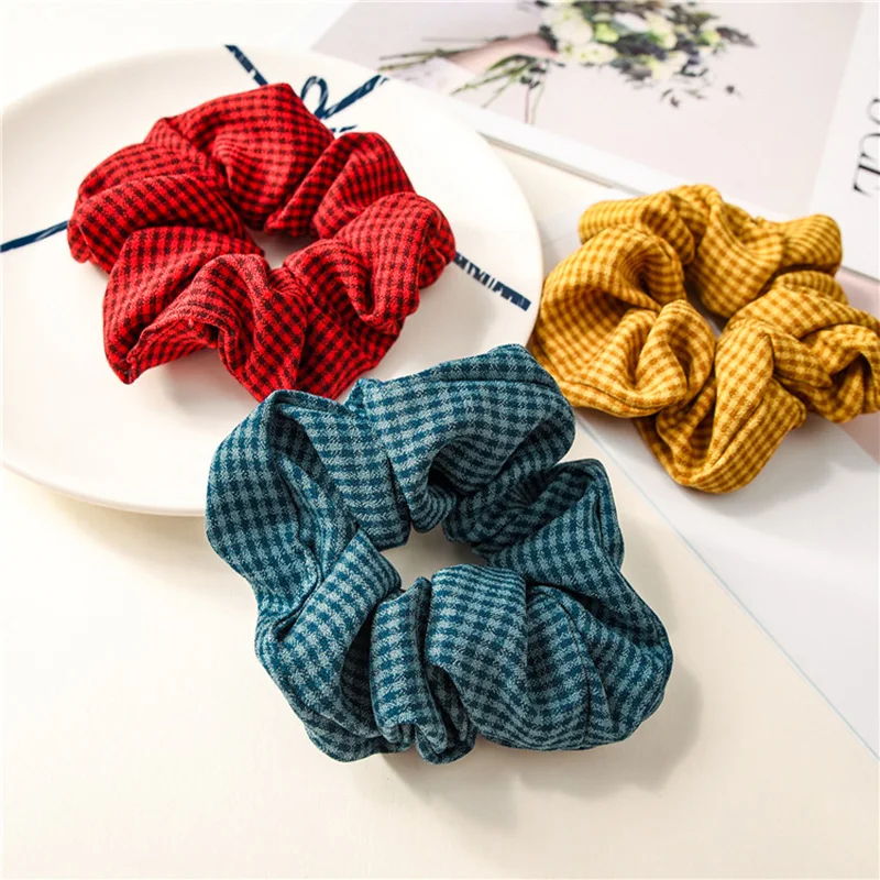 Classic Plaid Scrunchies Women Elastic Hair Bands Stretchy Scrunchy Rubber Hair Ties Cute Ponytail Holder Girls Hair Accessories
Classic Plaid Scrunchies Women Elastic Hair Bands Stretchy Scrunchy Rubber Hair Ties Cute Ponytail Holder Girls Hair Accessories