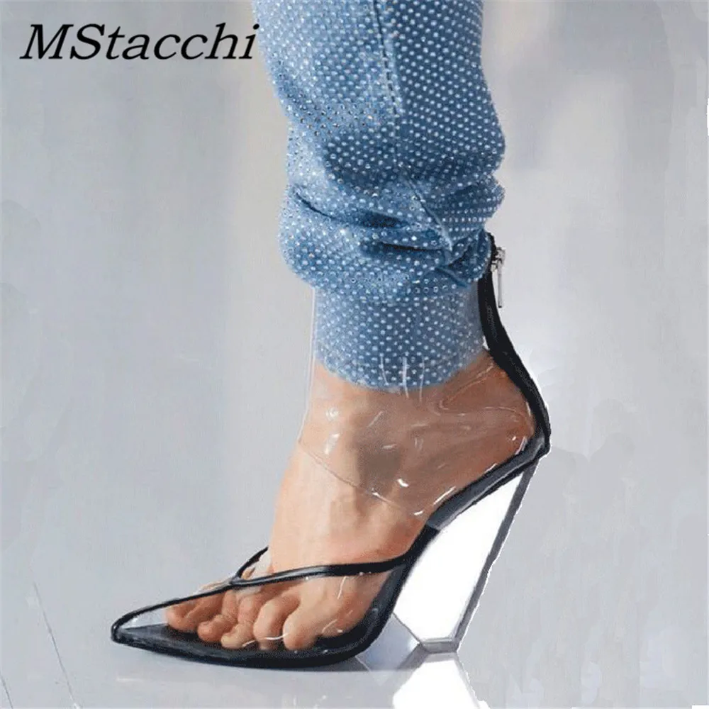 MStacchi PVC Transparent High Wedges Women Sandals Pointed Toe Cut Outs Sexy Shoes Woman Camel Back Zipper Summer Sandals
MStacchi PVC Transparent High Wedges Women Sandals Pointed Toe Cut Outs Sexy Shoes Woman Camel Back Zipper Summer Sandals