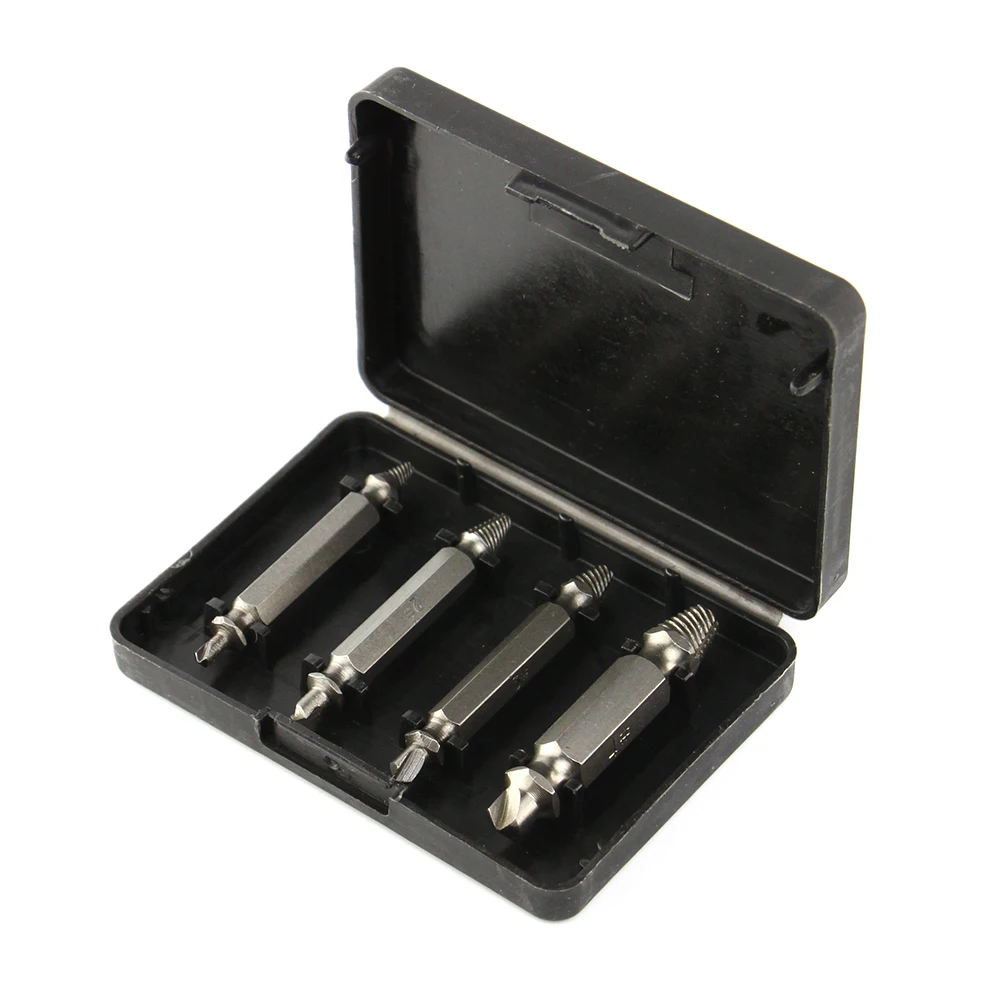 VECONOR 4 Pcs Different Size Screw Extractor Set Drill Bits Broken Damaged Bolt Remover Bolt Stud Remover
VECONOR 4 Pcs Different Size Screw Extractor Set Drill Bits Broken Damaged Bolt Remover Bolt Stud Remover