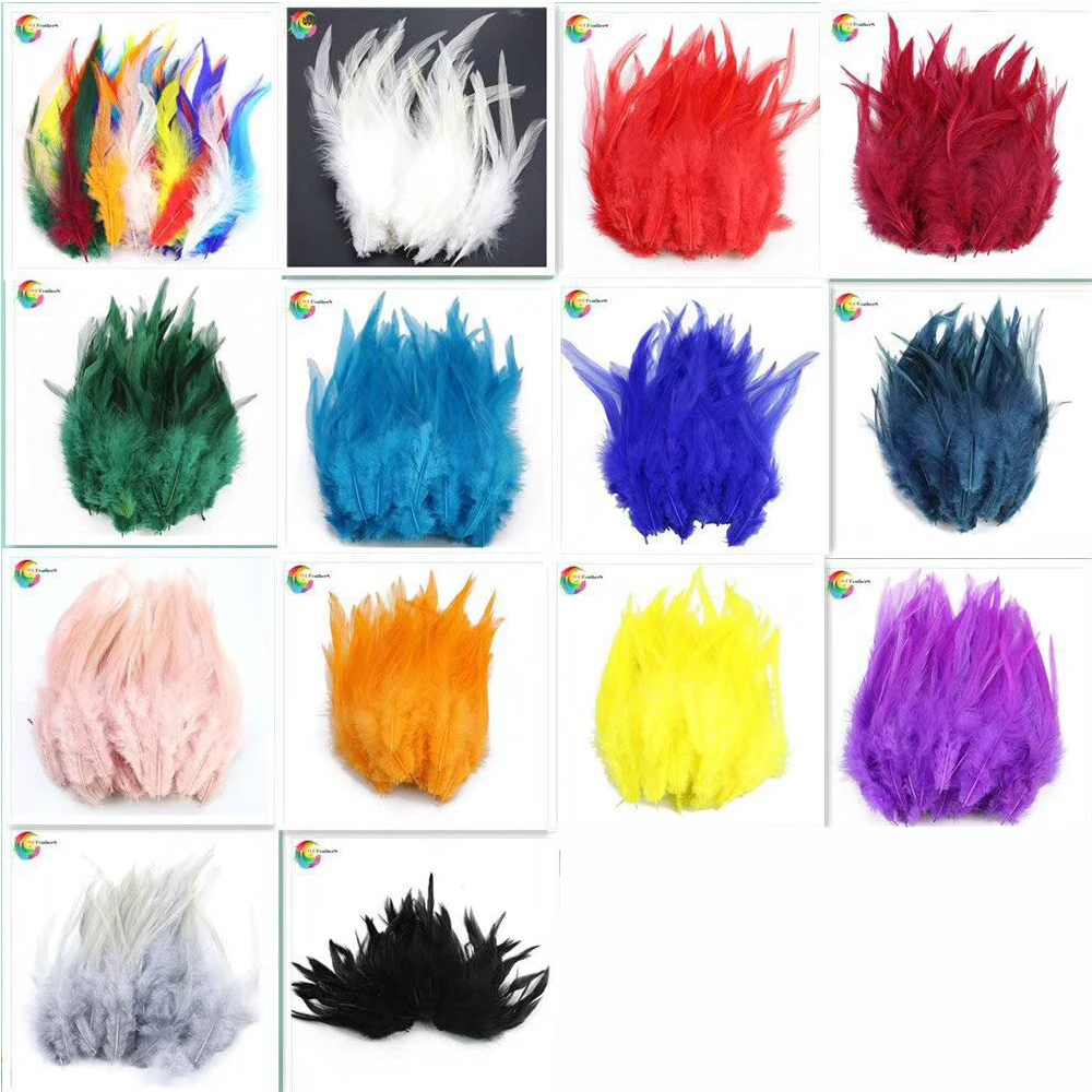 100PCS/Lot Dyed Natural Rooster Feathers 6-8Inches For DIY Clothing Jewelry Hair Extension Accessories Craft Decoration Plume
100PCS/Lot Dyed Natural Rooster Feathers 6-8Inches For DIY Clothing Jewelry Hair Extension Accessories Craft Decoration Plume