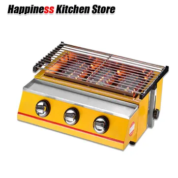 churrasqueira Gas BBQ Grill 3 Burners Barbecue Stove Adjustable Height Shield/Glass Shield Smokeless Outdoor Picnic barbacoa
churrasqueira Gas BBQ Grill 3 Burners Barbecue Stove Adjustable Height Shield/Glass Shield Smokeless Outdoor Picnic barbacoa