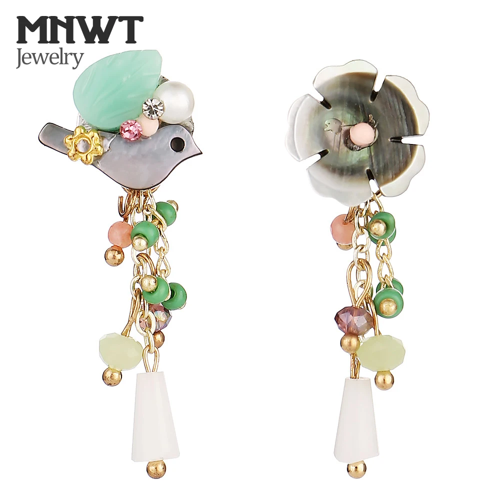 MNWT Women Fashion Asymmetric Irregular Jewelry Earring Natural Shell Crystal Flowers/ Bird Natural Stone Tassel Earrings
MNWT Women Fashion Asymmetric Irregular Jewelry Earring Natural Shell Crystal Flowers/ Bird Natural Stone Tassel Earrings