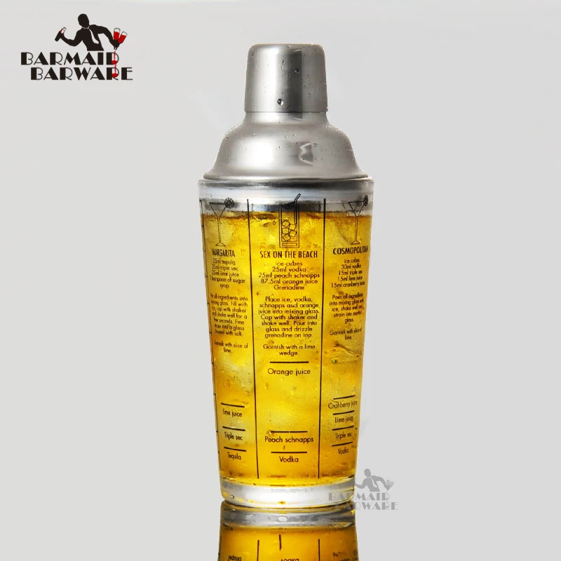 450ml Mix Master Glas Cocktail Shaker aus 304 Edelstahl Bar Und Glas