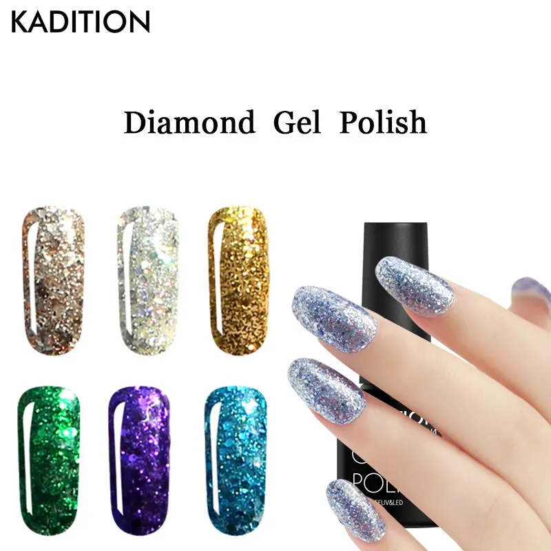 KADITION Bling Diamond 8ml Gel Nail Polish Shimmer Design Top Base Coat Glitter Semi Permanent Gel Varnish Sequin Enamel Acrylic
KADITION Bling Diamond 8ml Gel Nail Polish Shimmer Design Top Base Coat Glitter Semi Permanent Gel Varnish Sequin Enamel Acrylic