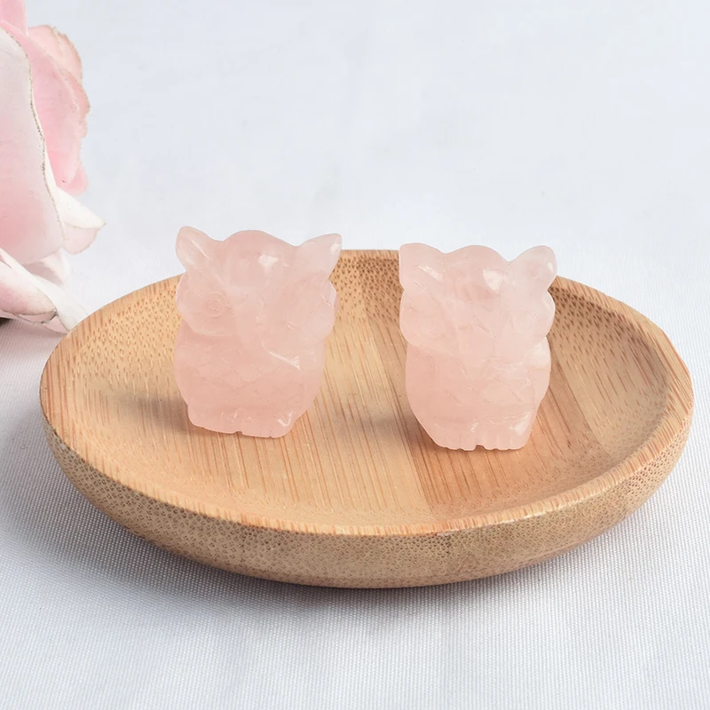 2pcs Natural rose quartz owl Figurines Mini Animals Craft Carved 1 inch mineral Healing crystals Statue for kids Home Decoration
2pcs Natural rose quartz owl Figurines Mini Animals Craft Carved 1 inch mineral Healing crystals Statue for kids Home Decoration