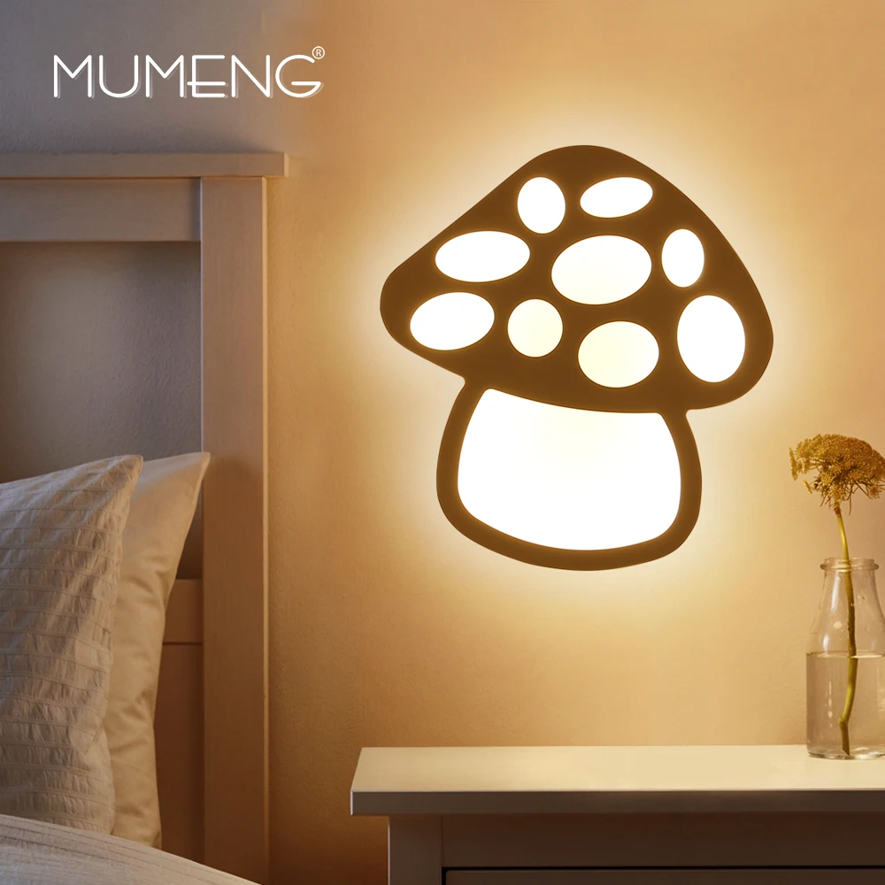 MUMENG Modern Mushroom LED Shape Wall Lamp Creative Children Bedroom Bedside 12w Lamp Arylic Wall Sconce Indoor Lighting
MUMENG Modern Mushroom LED Shape Wall Lamp Creative Children Bedroom Bedside 12w Lamp Arylic Wall Sconce Indoor Lighting