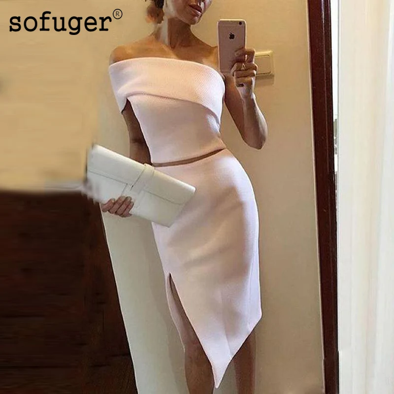 Light Pink Two Pieces Knee Length Cocktail Dresses White Women Formal Party Gowns 2018 Sexy Side Split robe de cocktail
Light Pink Two Pieces Knee Length Cocktail Dresses White Women Formal Party Gowns 2018 Sexy Side Split robe de cocktail