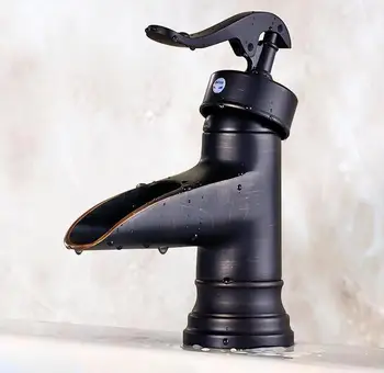 Classic bathroom black waterfall faucet hot and cold water single sink taps mixer bath deck mounted black faucets
Classic bathroom black waterfall faucet hot and cold water single sink taps mixer bath deck mounted black faucets