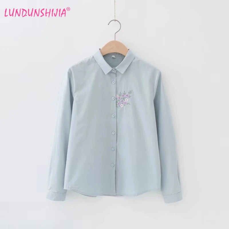 LUNDUNSHIJIA Purple Flowers Embroidery 2017 Autumn Women's Shirts White Elegant Long Sleeve Ladies Fashion Tops Blusas
LUNDUNSHIJIA Purple Flowers Embroidery 2017 Autumn Women's Shirts White Elegant Long Sleeve Ladies Fashion Tops Blusas