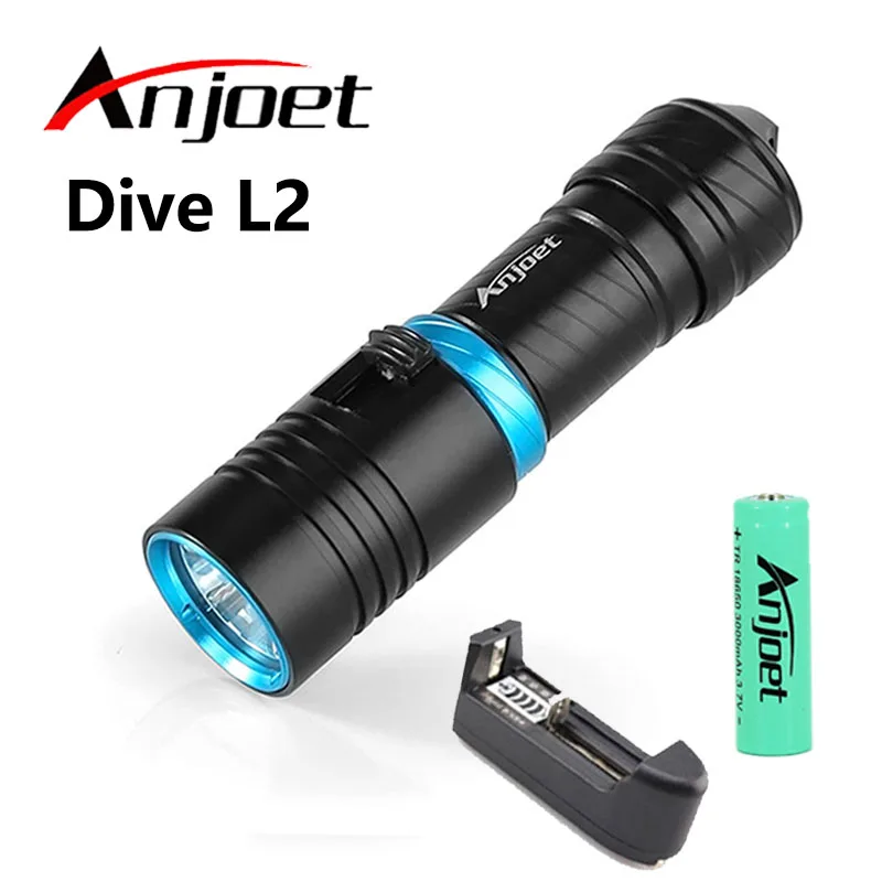 Anjoet XM-L2 Led powerful scuba diving flashlight archon Hunting Underwater torch Lamp lanterna 18650 OR 26650 battery charger 
Anjoet XM-L2 Led powerful scuba diving flashlight archon Hunting Underwater torch Lamp lanterna 18650 OR 26650 battery charger