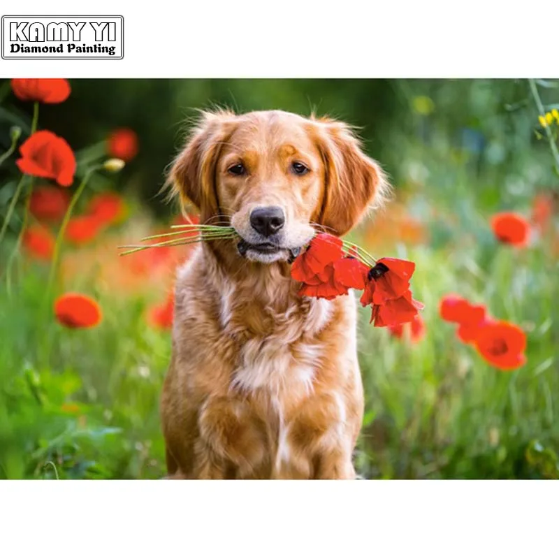 Full square diamond embroidery Dogs and flowers diamond mosaic full square painting stitch crystal diamond painting
Full square diamond embroidery Dogs and flowers diamond mosaic full square painting stitch crystal diamond painting