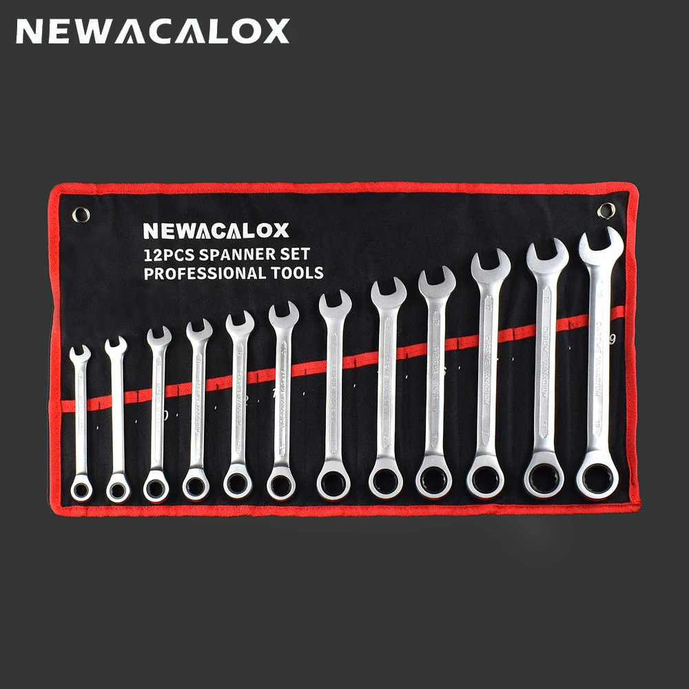 NEWACALOX 12pcs/lot Fixed Head Ratchet Spanner Set Professional Wrench Combination Tools 8mm-19mm Keys Ratchet Skate Hand Tools
NEWACALOX 12pcs/lot Fixed Head Ratchet Spanner Set Professional Wrench Combination Tools 8mm-19mm Keys Ratchet Skate Hand Tools